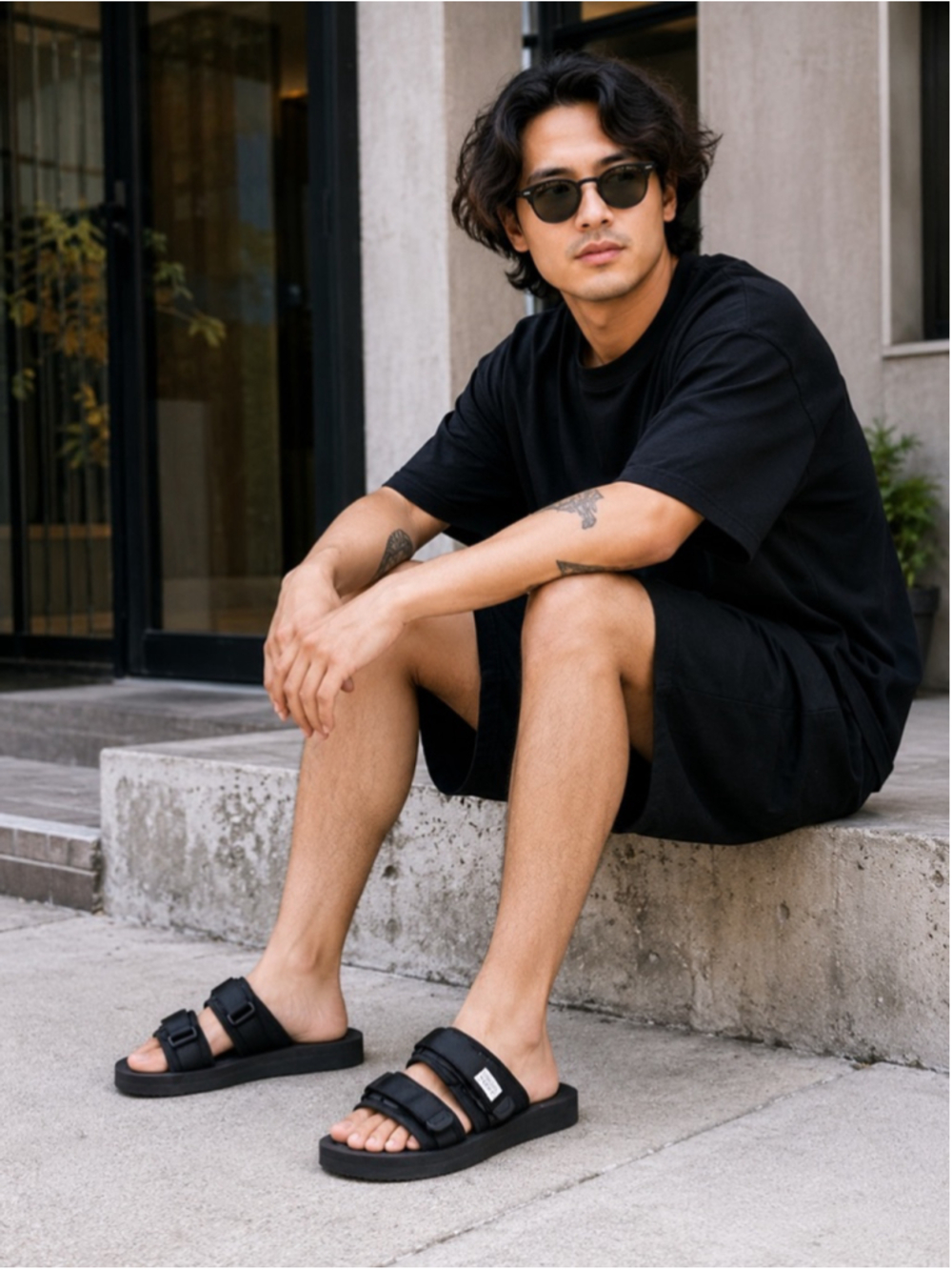 Suicoke Sandals Mens 7 Moto Cab Vibram Adjustable Straps Techwear Gorpcore Black